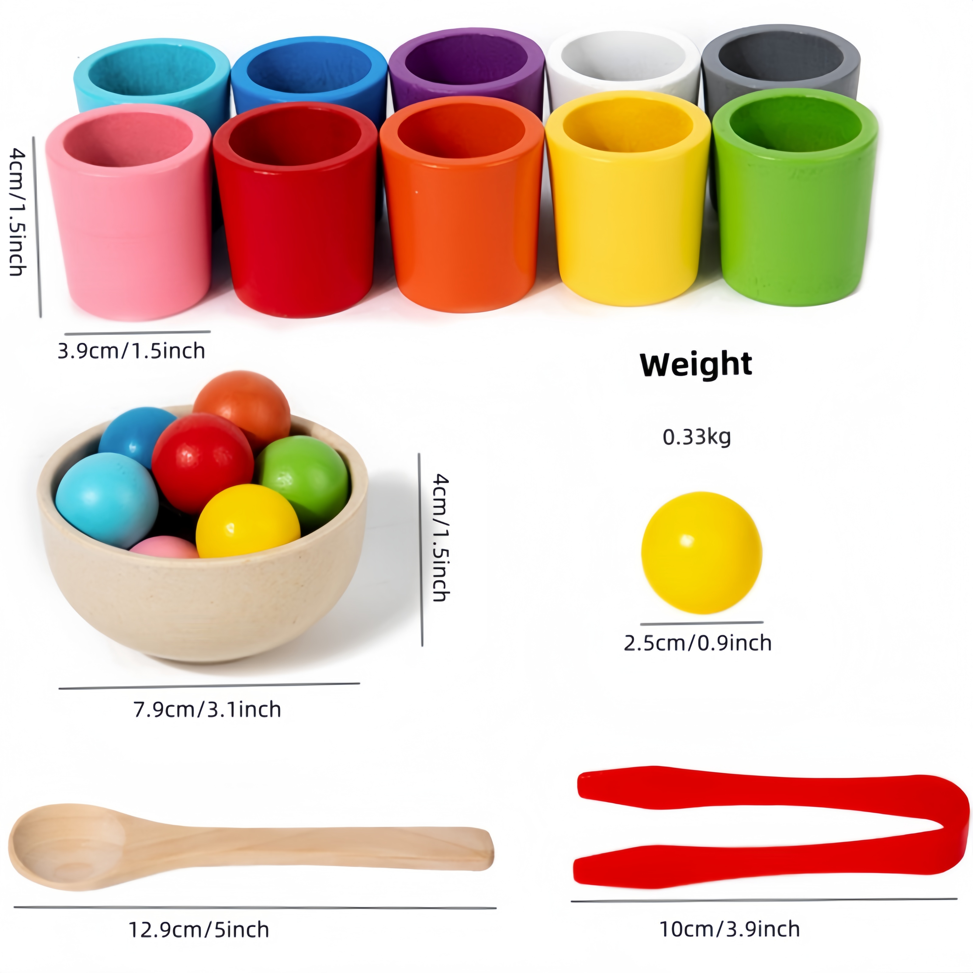Classification of 10-color balls and cup colors