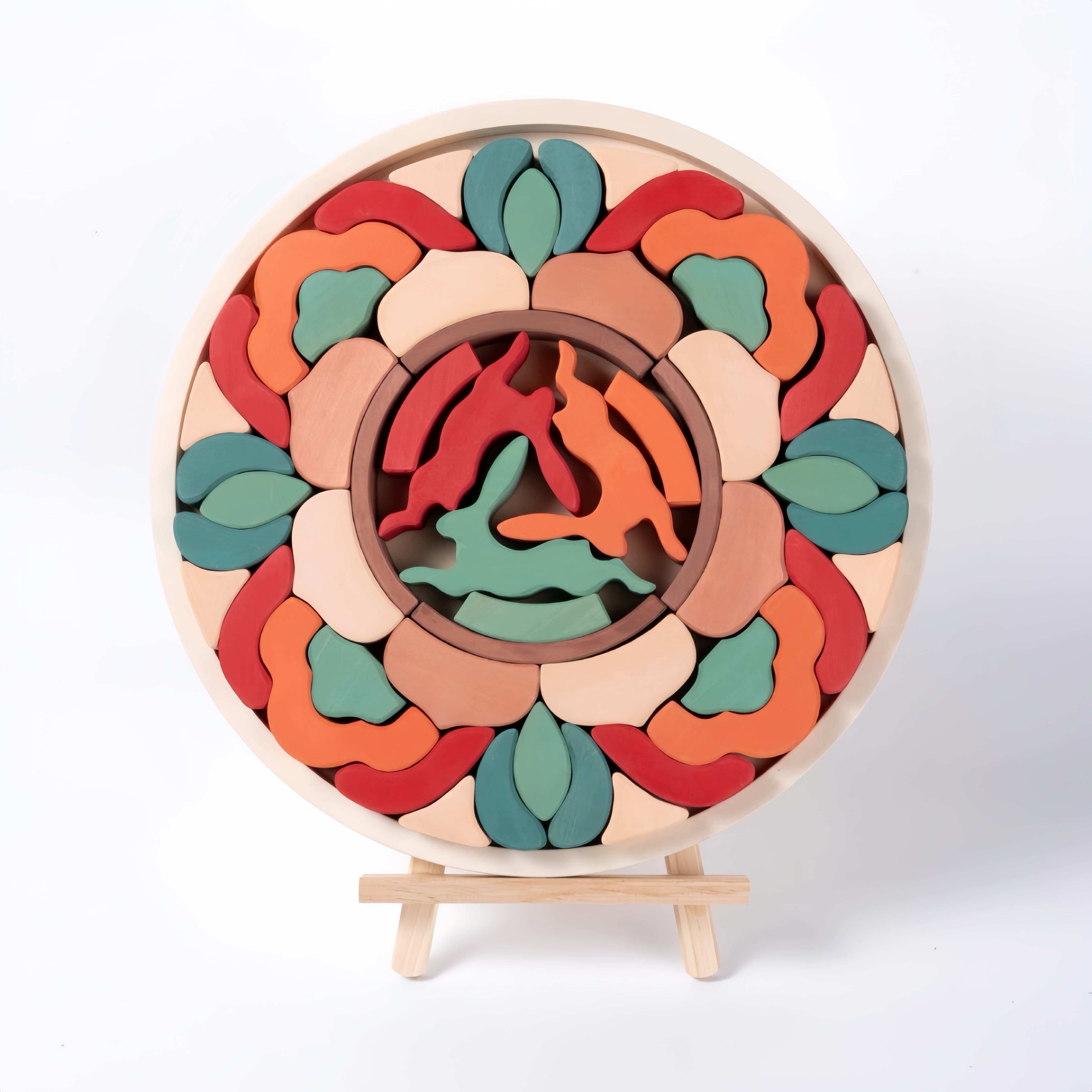 Three Rabbits Sharing Ears Art Blocks