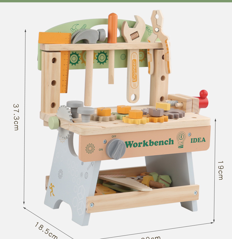 Wooden Kids' Tool Bench Set