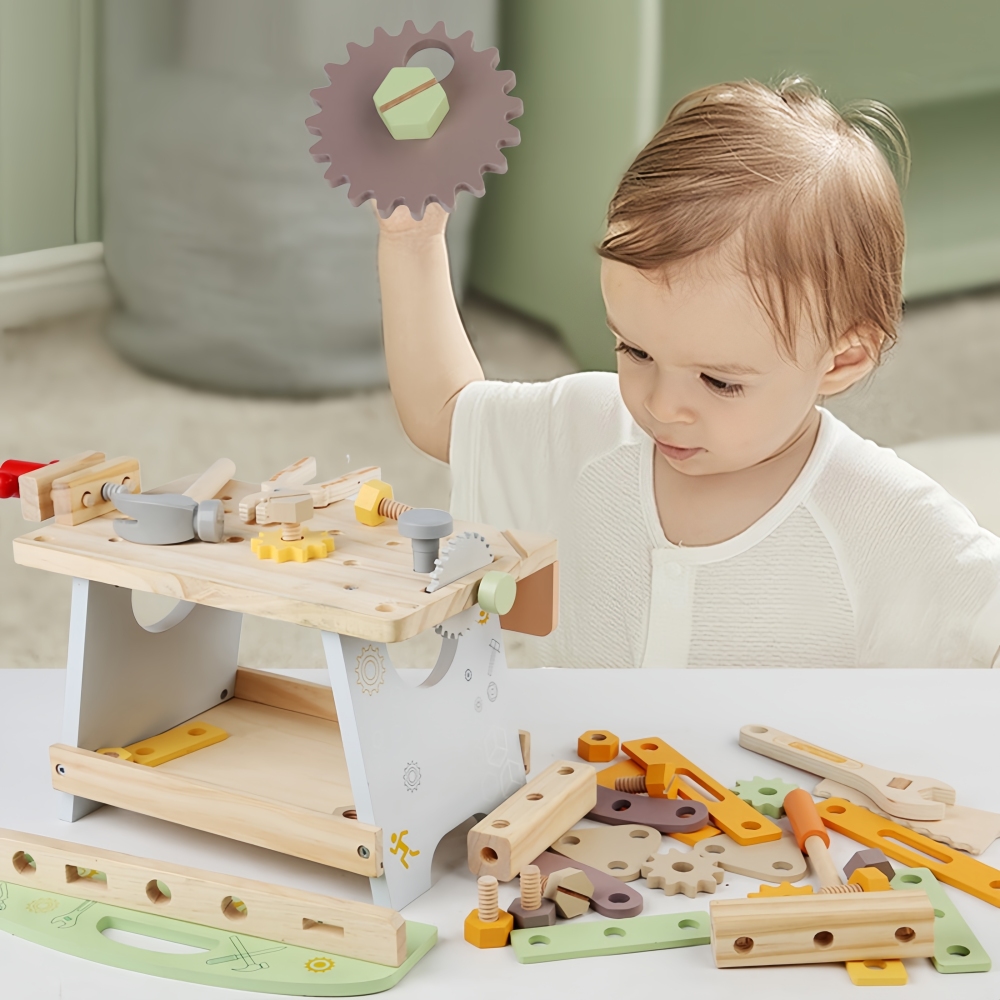 Wooden Kids' Tool Bench Set