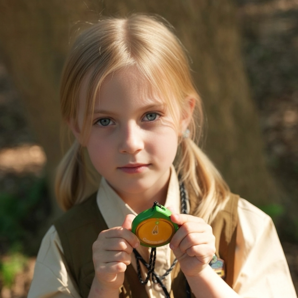 Kids Hiking Compass Natural Wood Adventure Tool for Young Explorers Outdoor Series Eco Friendly Hornbeam Wood Easy to Use for Little Hands