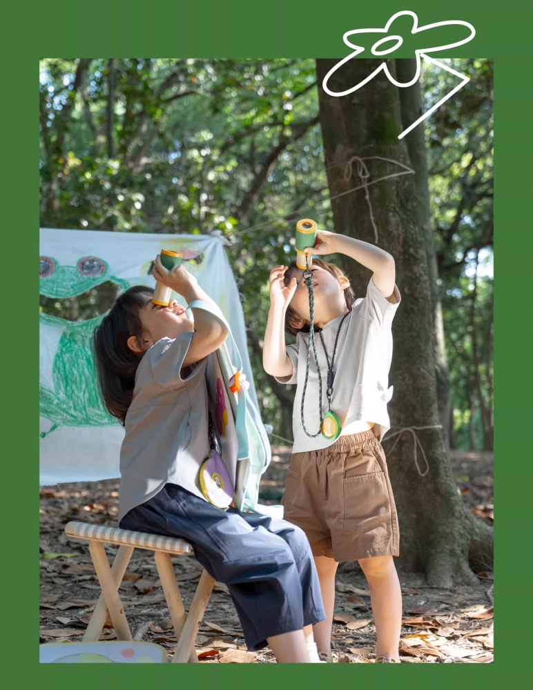 Kids' Outdoor Exploration Telescope, Hornbeam Wood, Auto - focus - free, Nature Observation Tool,Christmas gifts
