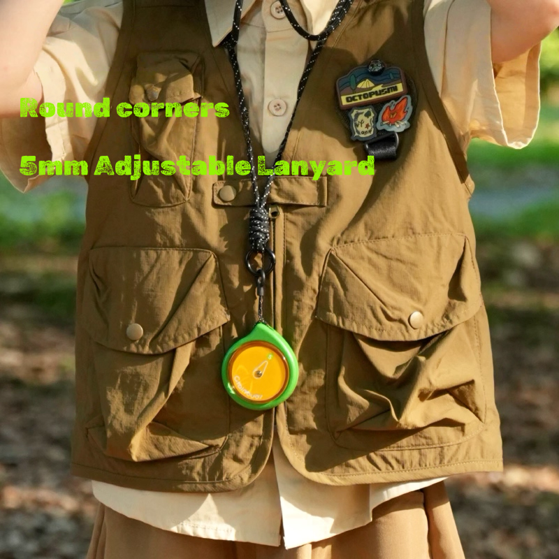 Kids Hiking Compass Natural Wood Adventure Tool for Young Explorers Outdoor Series Eco Friendly Hornbeam Wood Easy to Use for Little Hands
