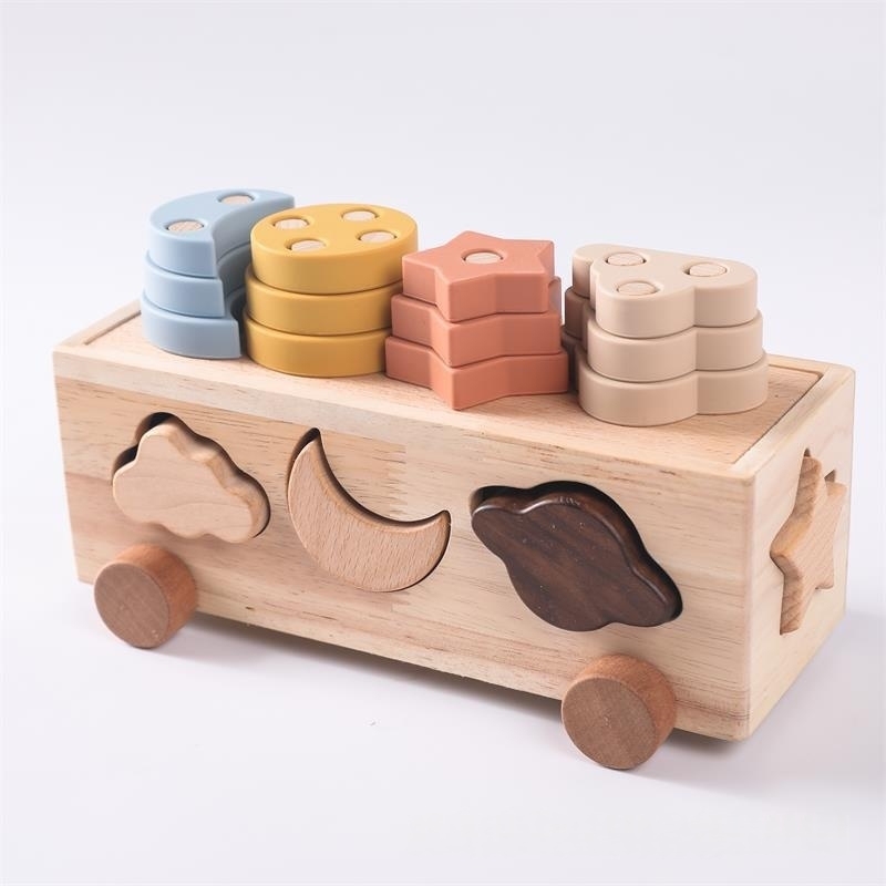 Wooden Shape Sorting Car