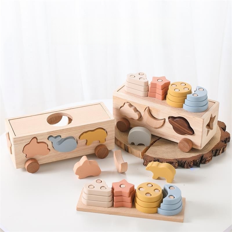 Wooden Shape Sorting Car