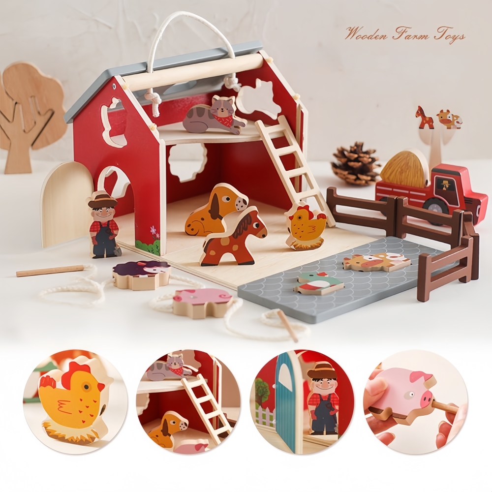 Wooden Farm Toy Set