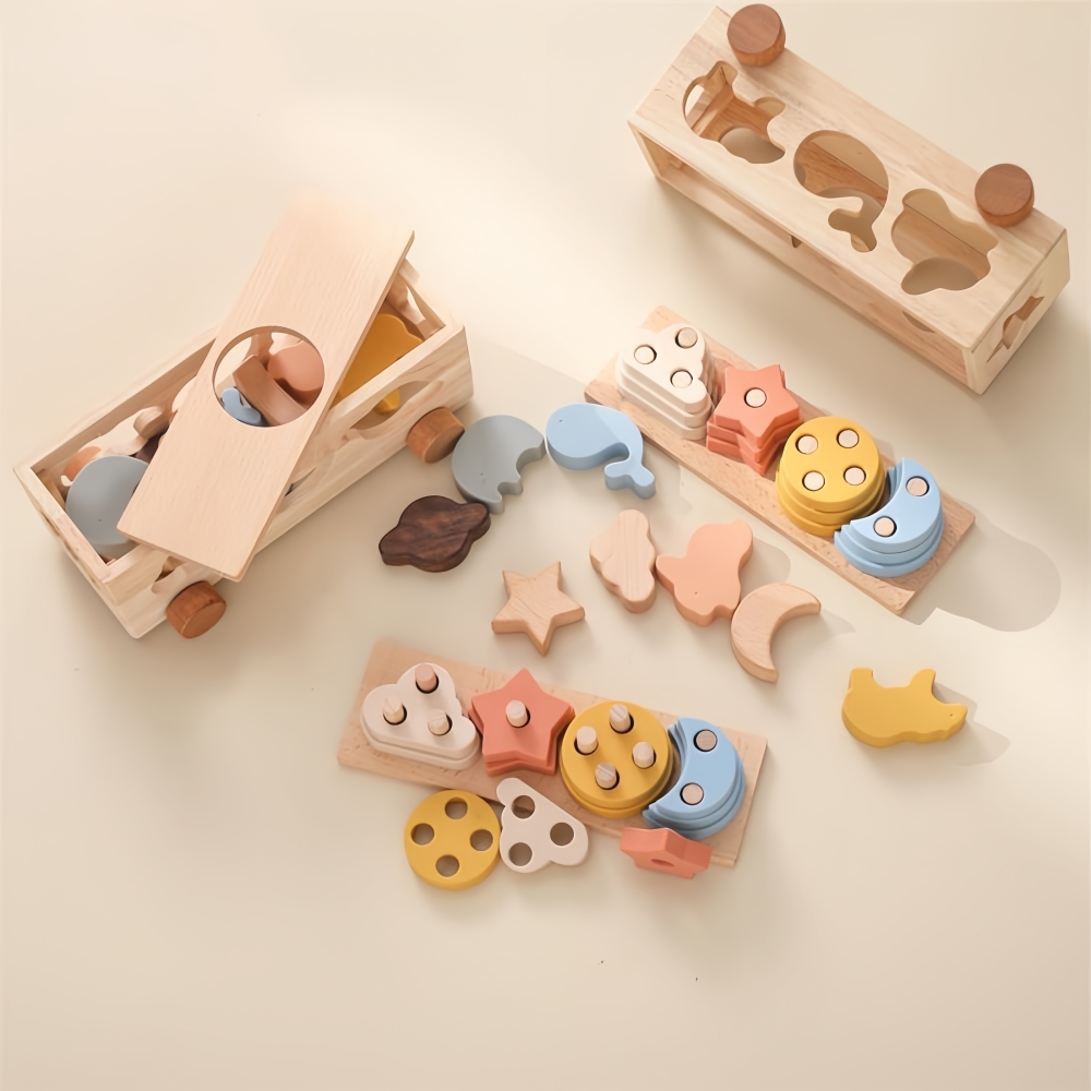 Wooden Shape Sorting Car