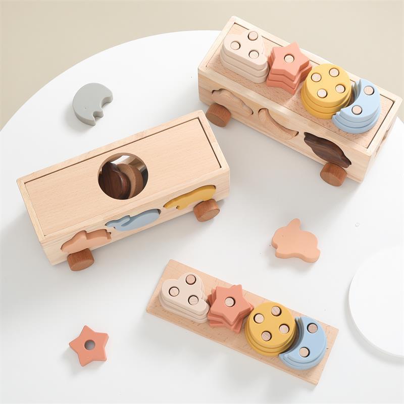 Wooden Shape Sorting Car