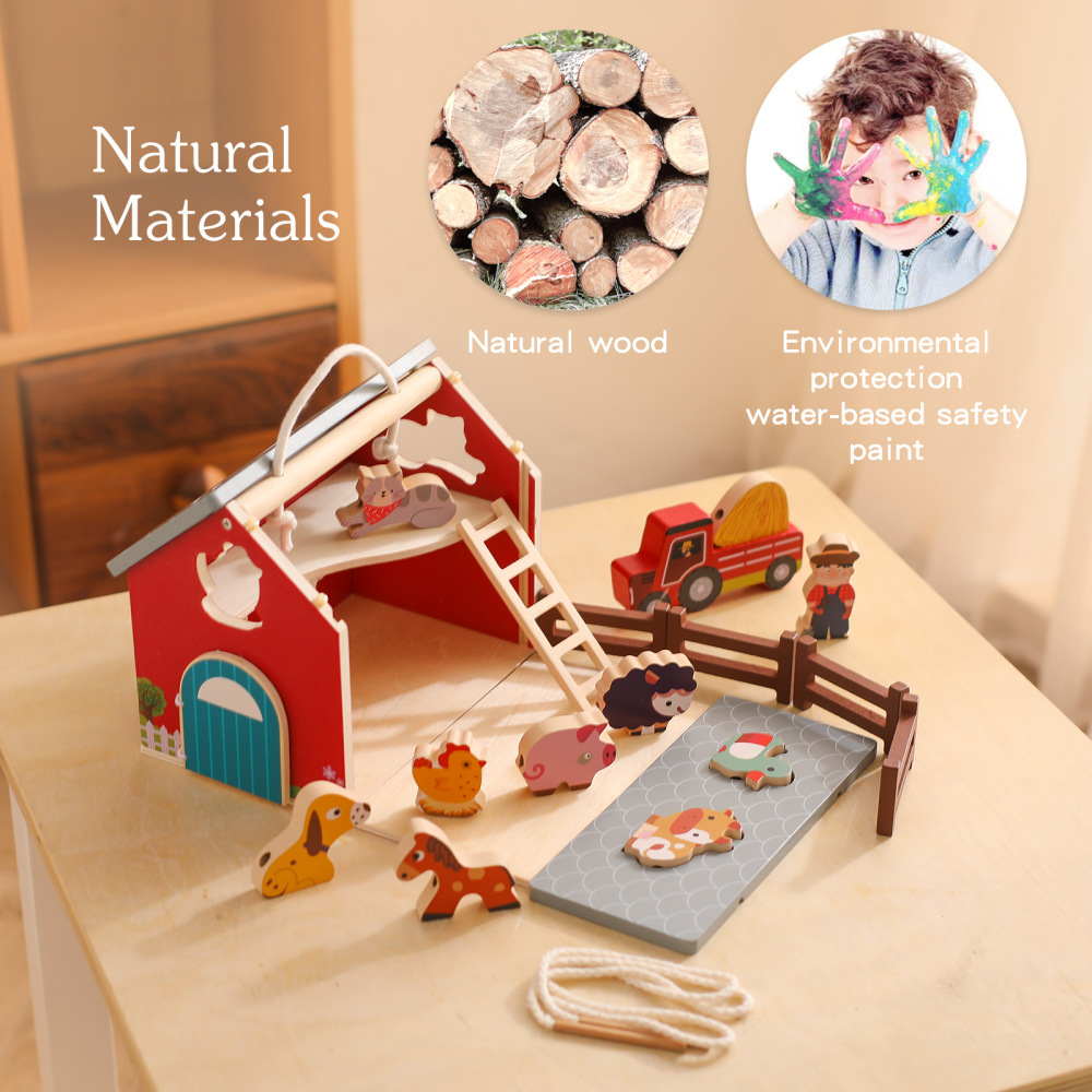 Wooden Farm Toy Set
