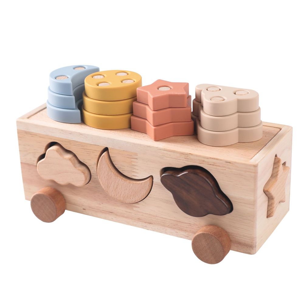 Wooden Shape Sorting Car