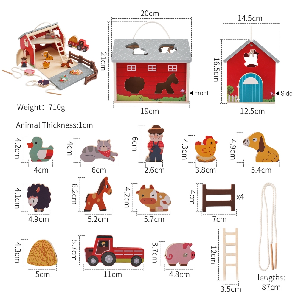 Wooden Farm Toy Set