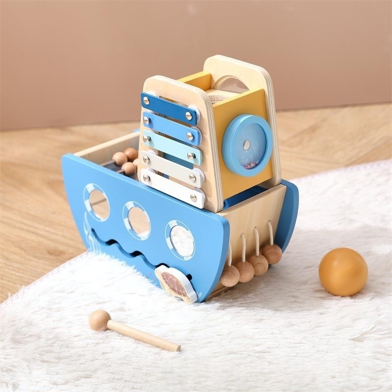 Multifunctional Wooden Ocean Ship Toy