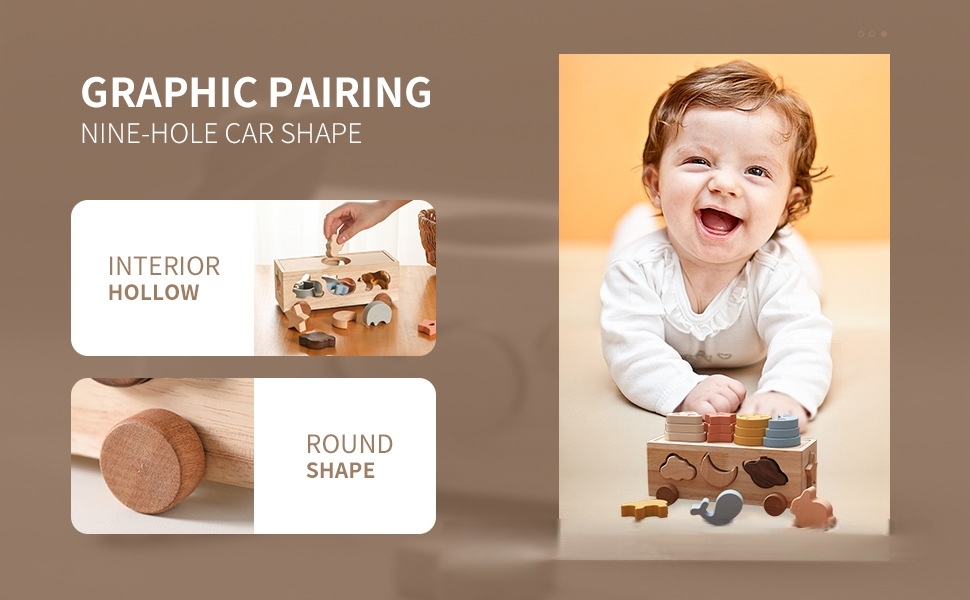Wooden Shape Sorting Car