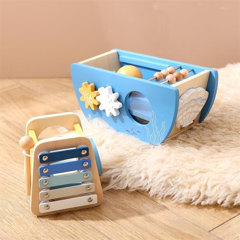 Multifunctional Wooden Ocean Ship Toy