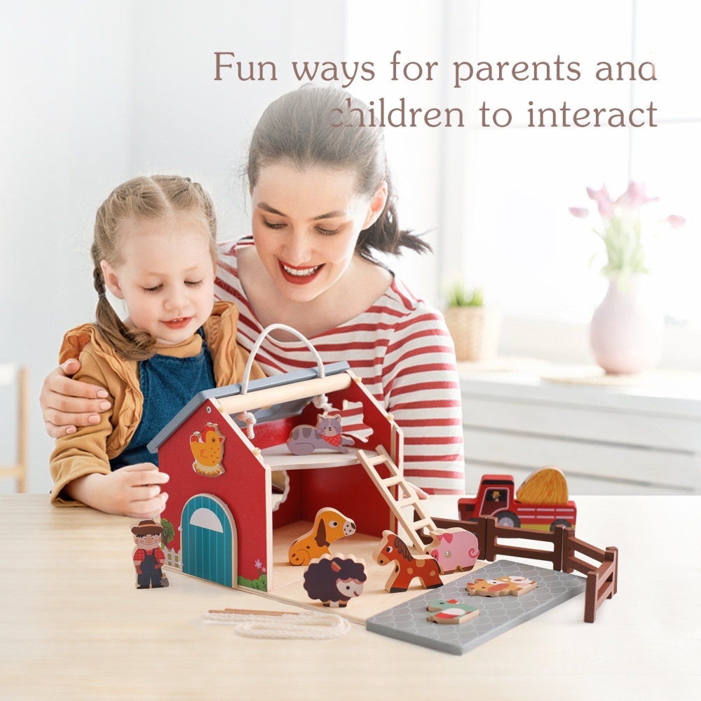 Wooden Farm Toy Set