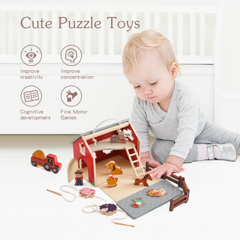 Wooden Farm Toy Set