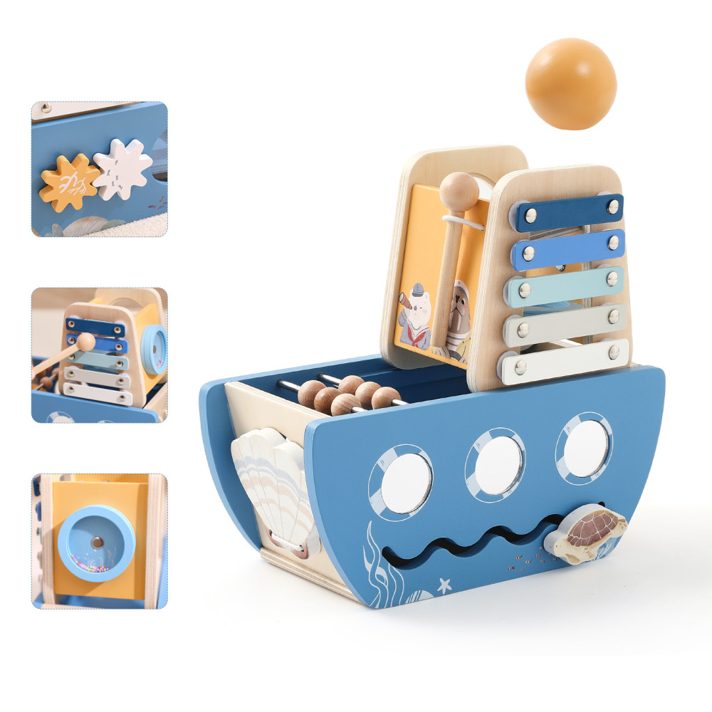 Multifunctional Wooden Ocean Ship Toy