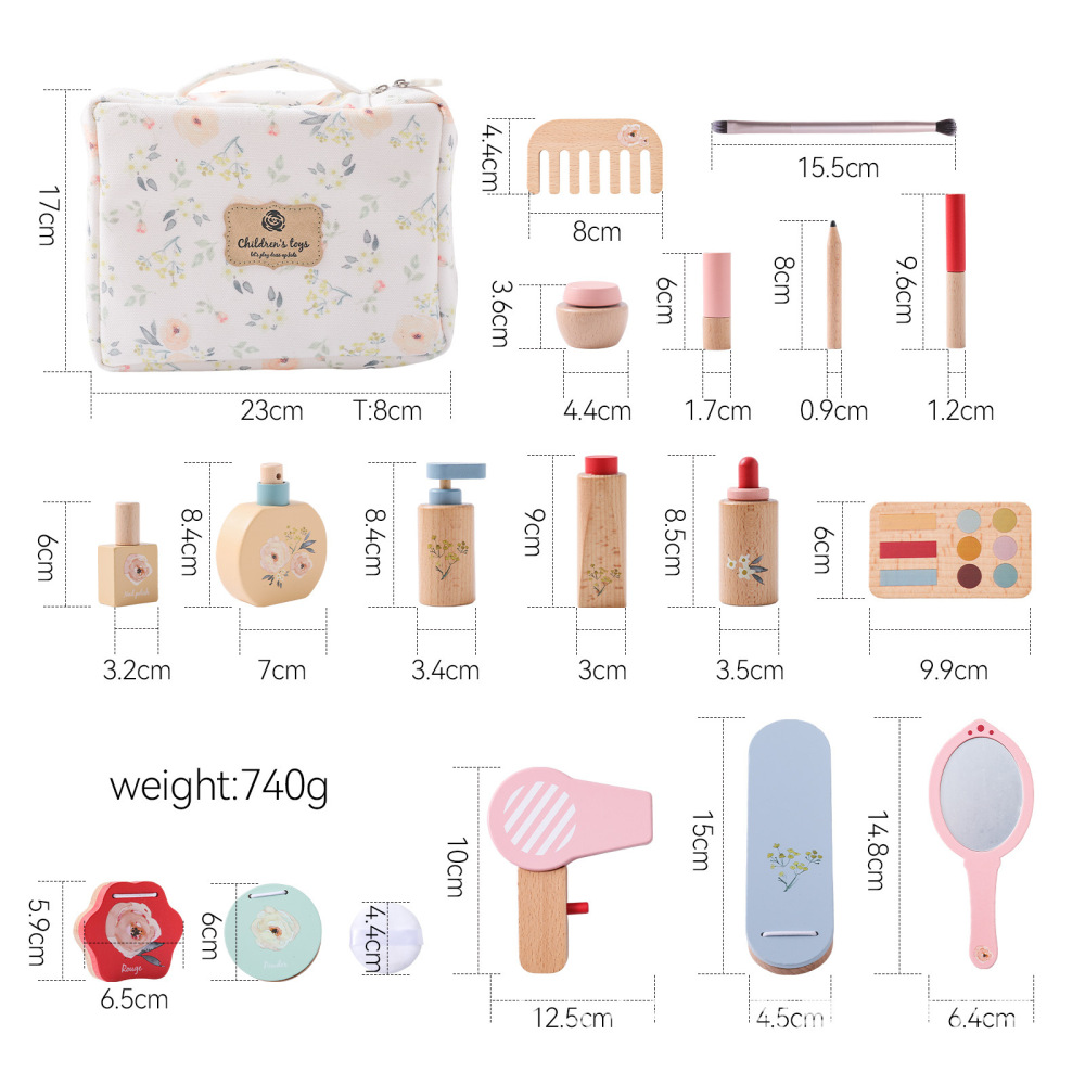 Wooden Makeup Toy Set