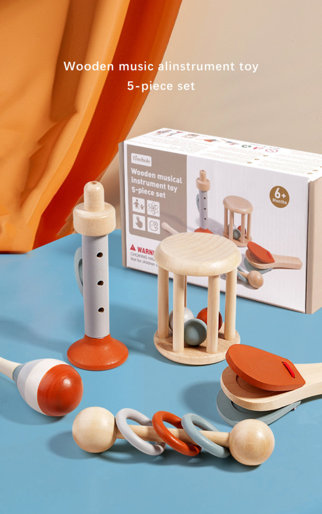 Orff Wooden Baby Music Toy Set – 5 - Piece