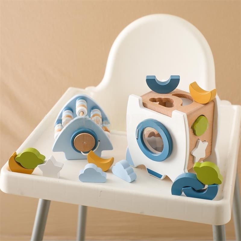 Rocket Wooden Educational Toy