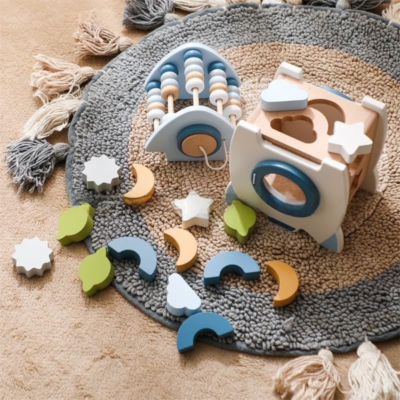 Rocket Wooden Educational Toy