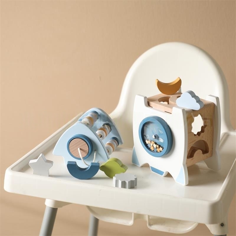 Rocket Wooden Educational Toy