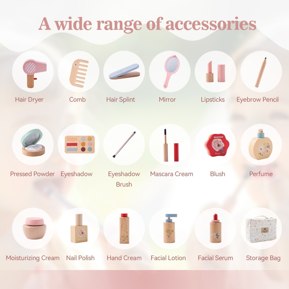 Wooden Makeup Toy Set