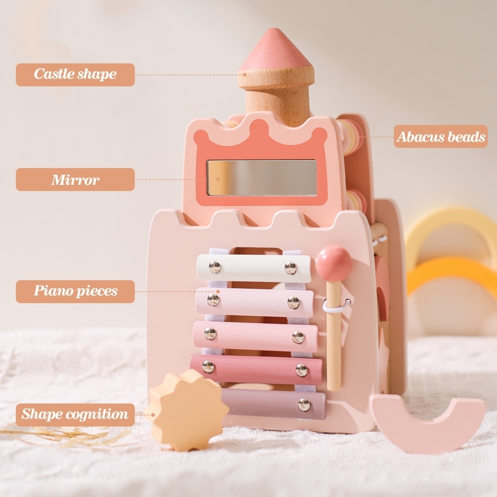 Pink Castle Wooden Toy