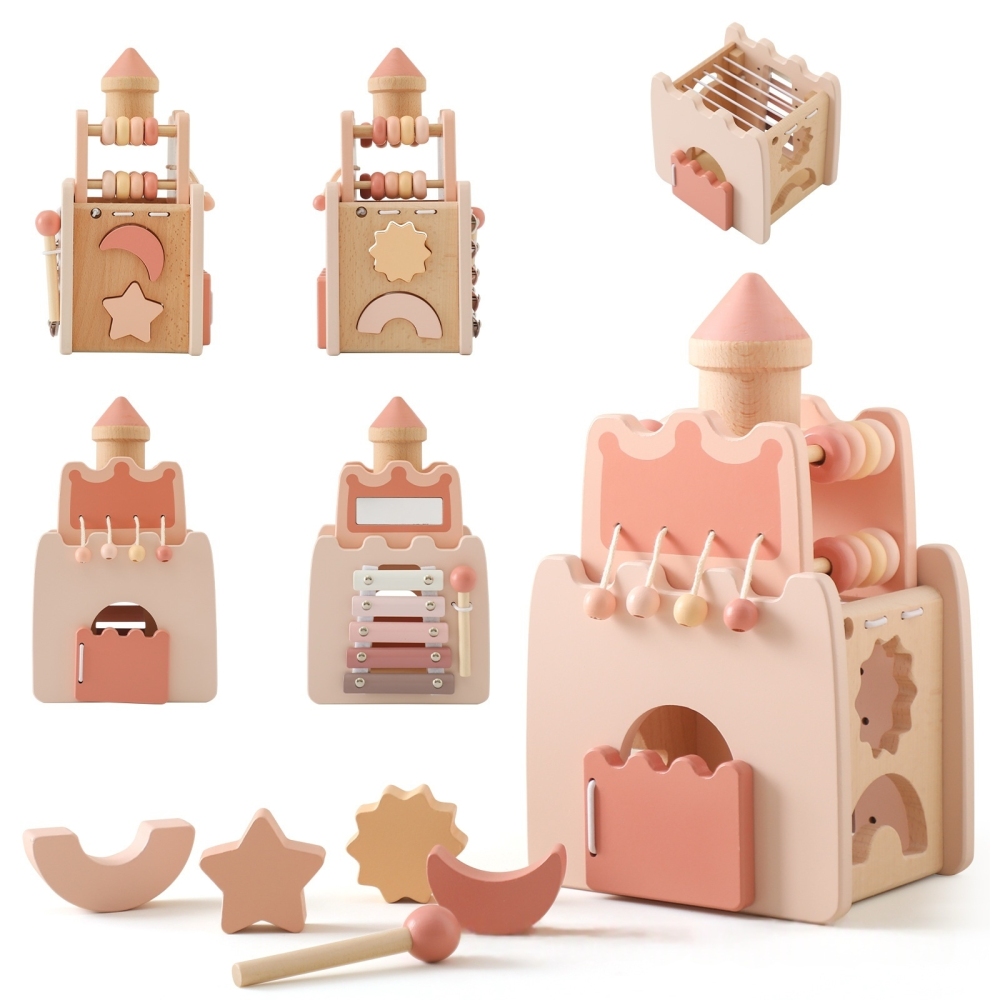 Pink Castle Wooden Toy
