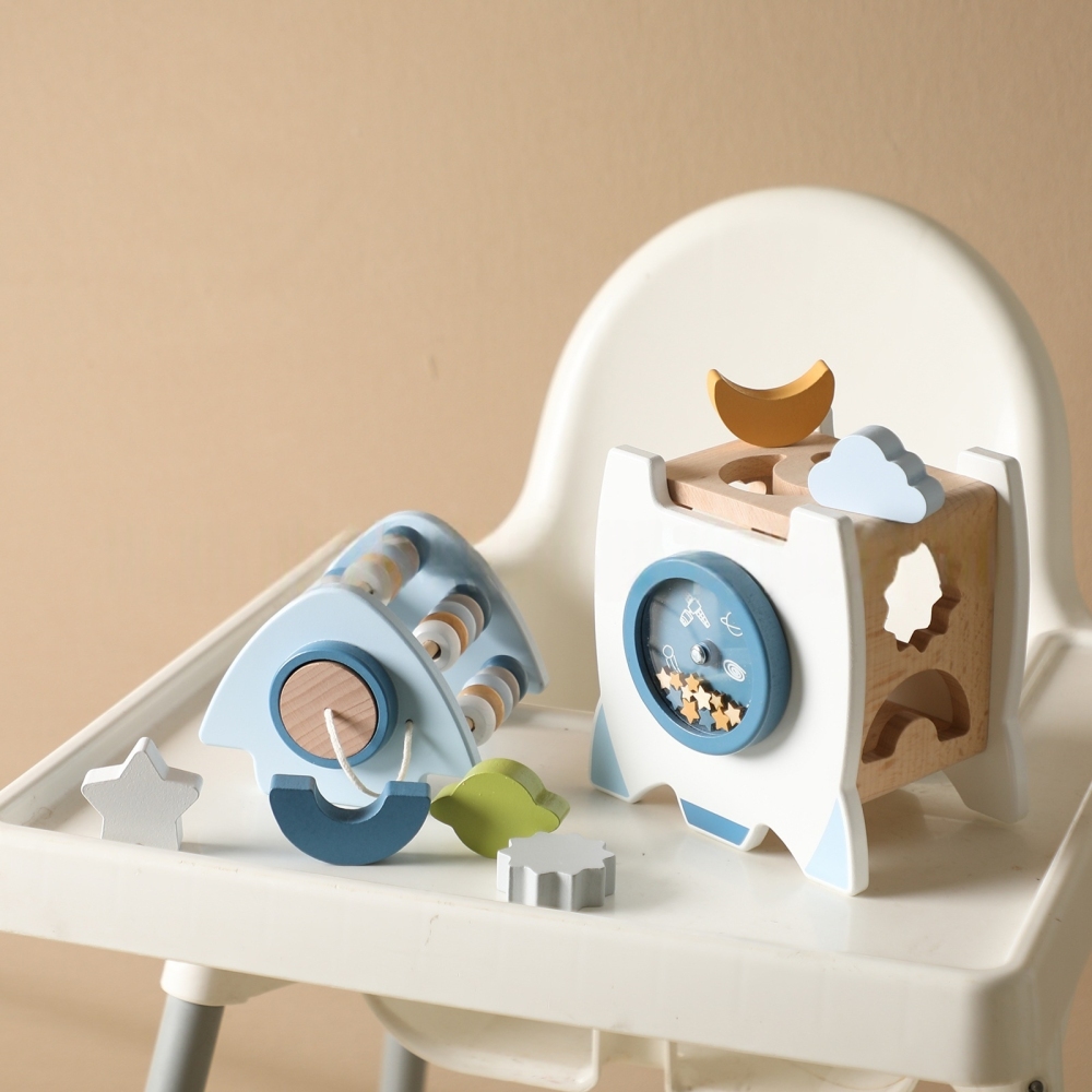 Rocket Wooden Educational Toy