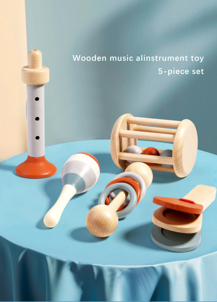 Orff Wooden Baby Music Toy Set – 5 - Piece