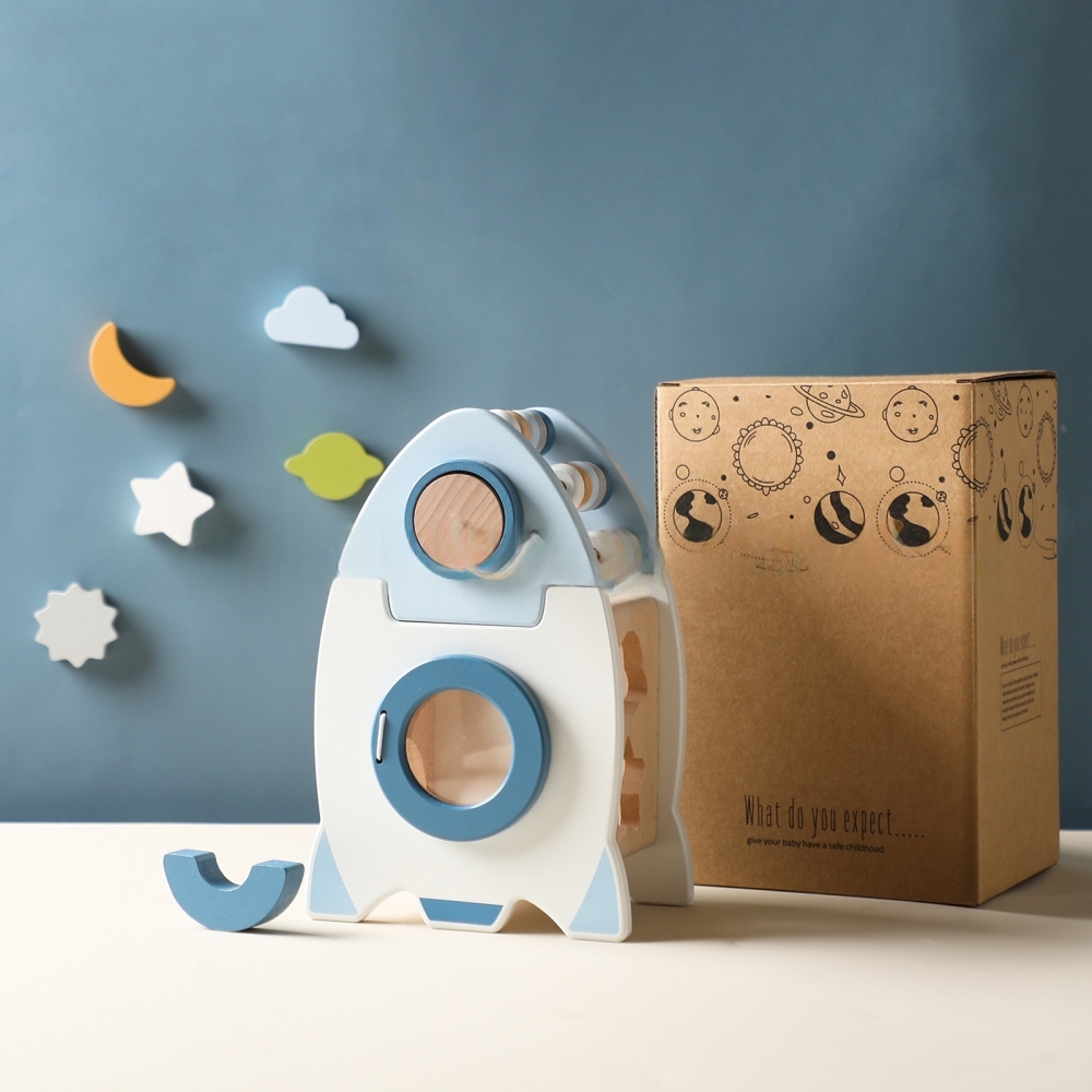 Rocket Wooden Educational Toy