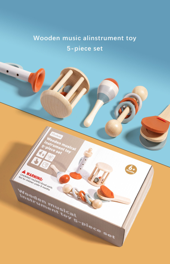 Orff Wooden Baby Music Toy Set – 5 - Piece