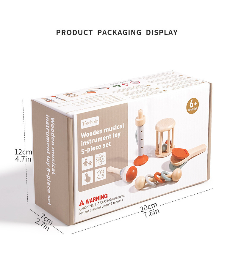 Orff Wooden Baby Music Toy Set – 5 - Piece