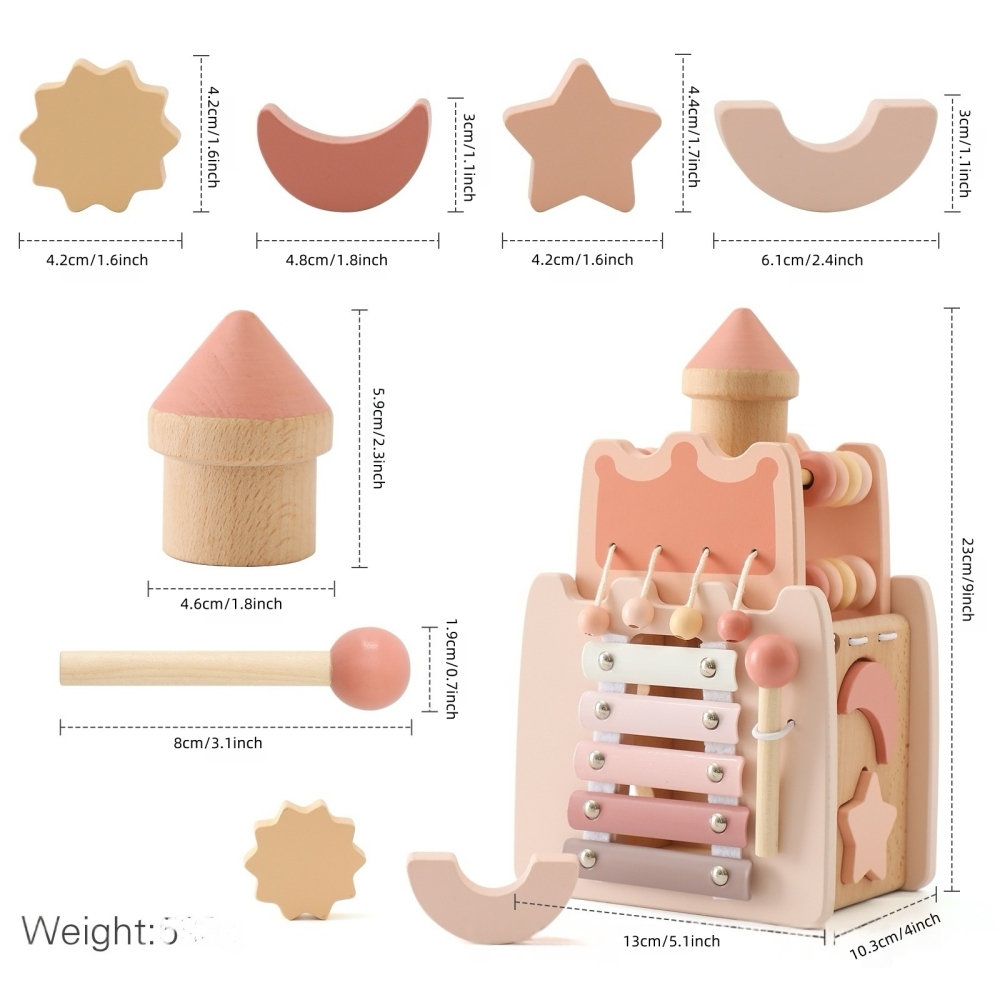 Pink Castle Wooden Toy