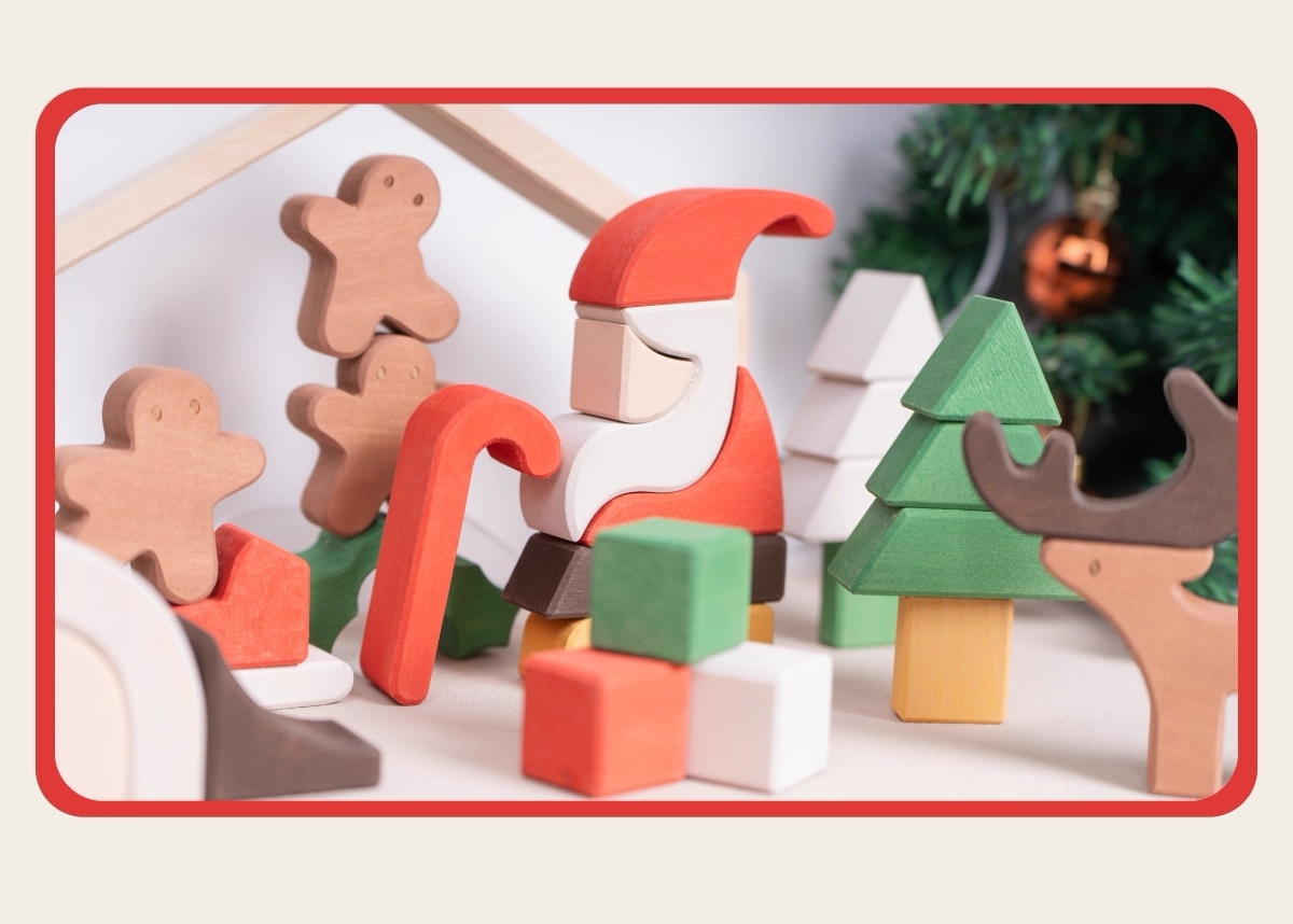 Wooden Christmas Building Block Set