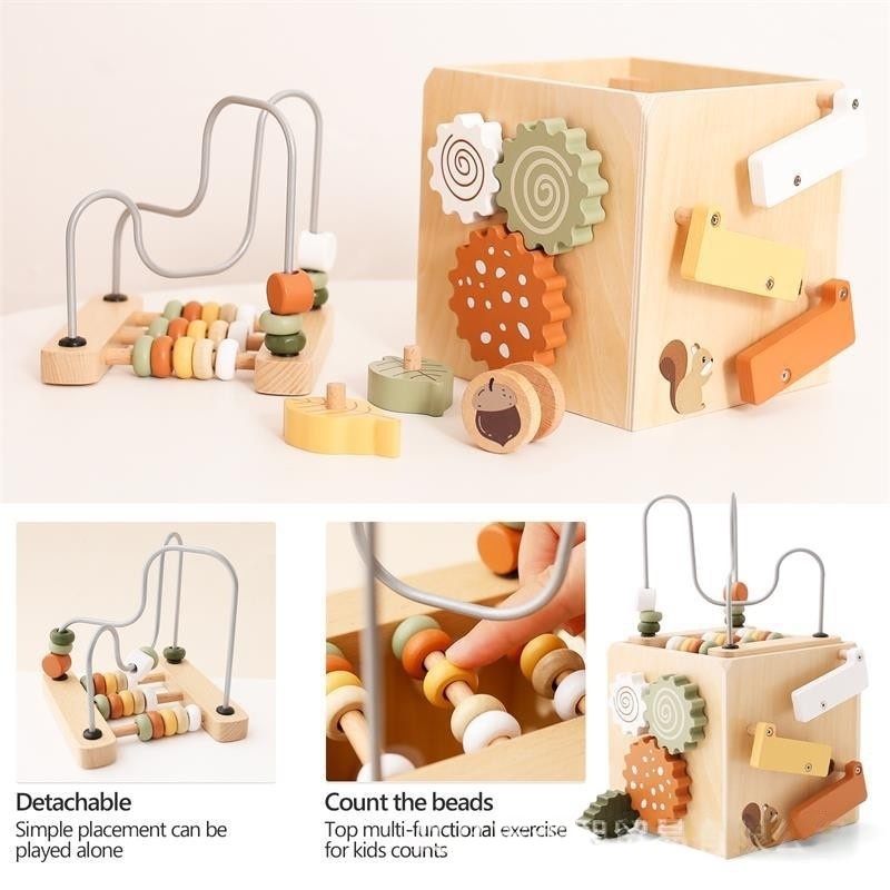 Wooden Activity Cube