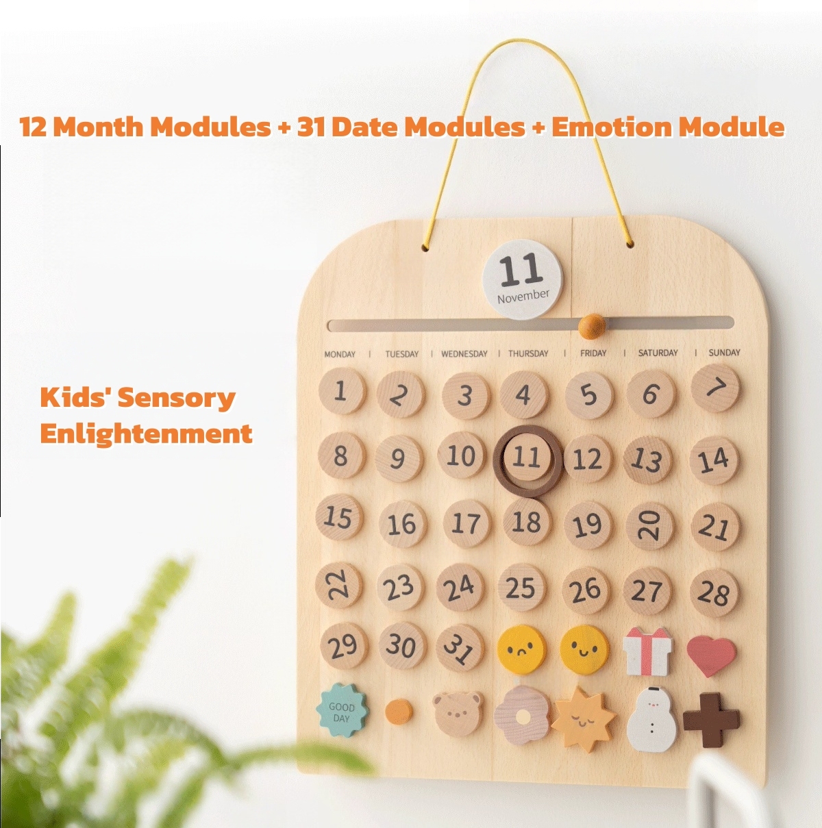 Montessori Wooden Calendar Board for Kids