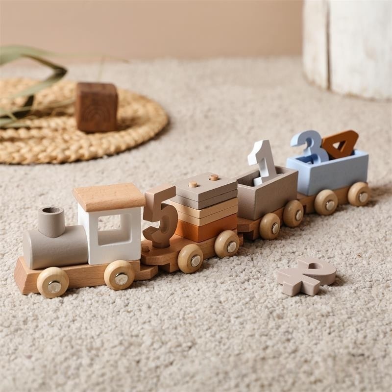 Wooden Number Train Toy