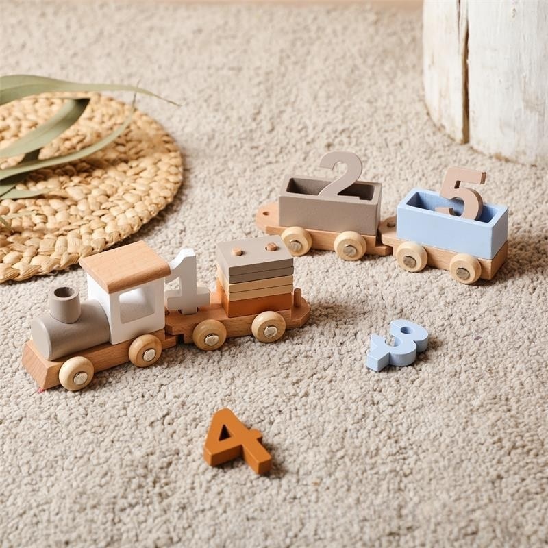 Wooden Number Train Toy