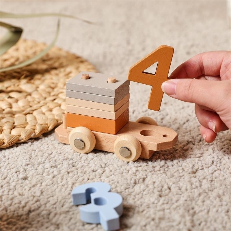 Wooden Number Train Toy