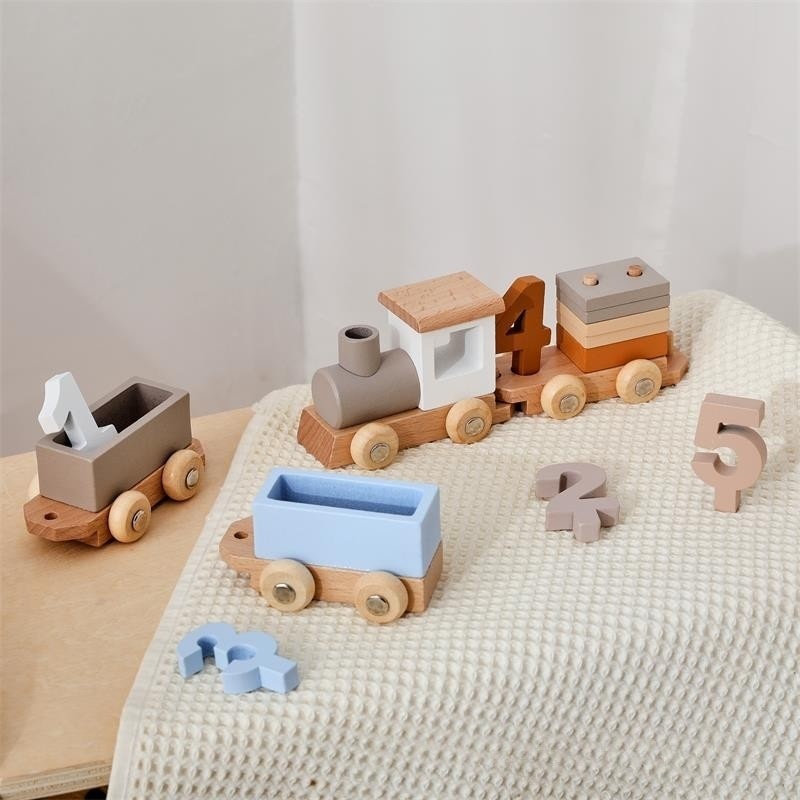 Wooden Number Train Toy