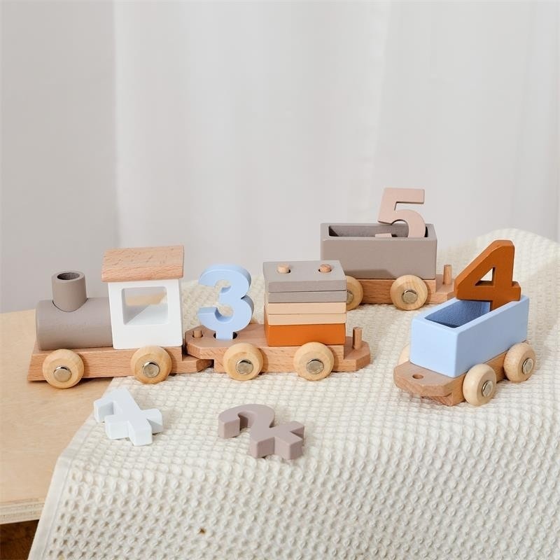 Wooden Number Train Toy