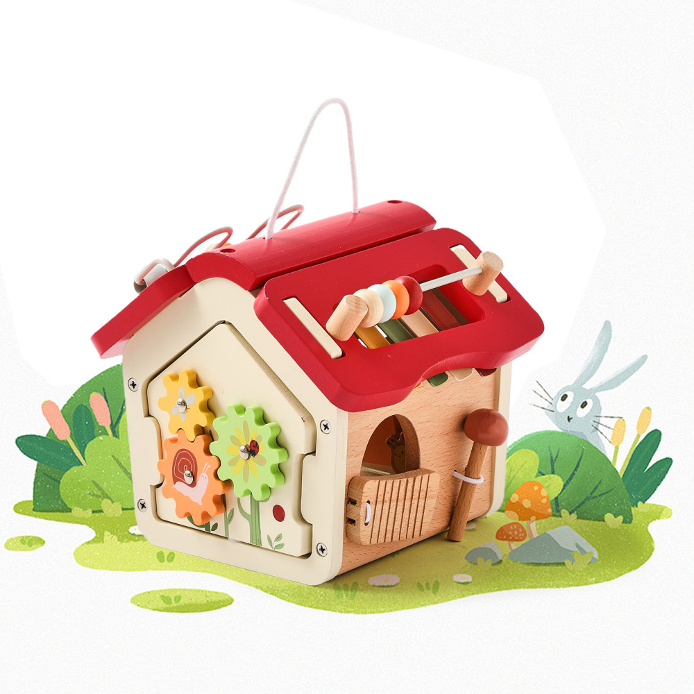 Montessori Wooden Activity House