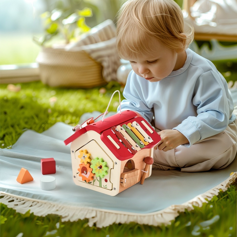 Montessori Wooden Activity House