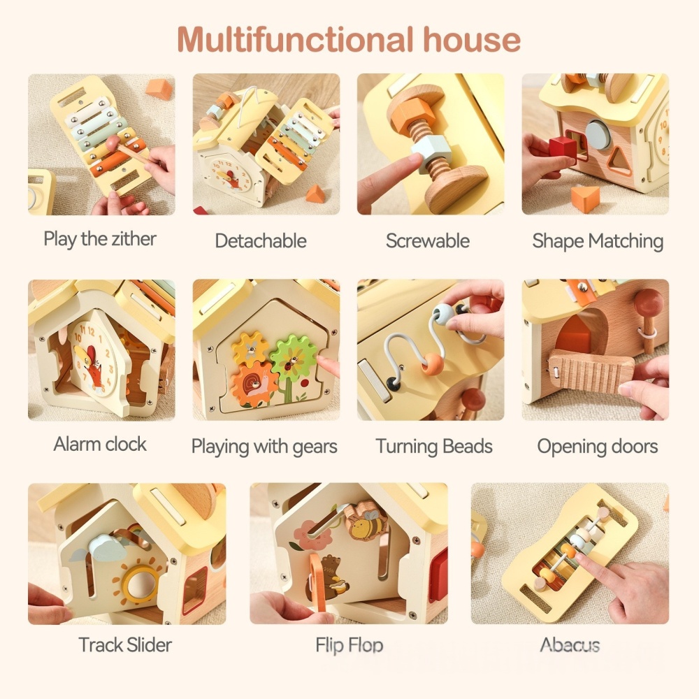 Montessori Wooden Activity House