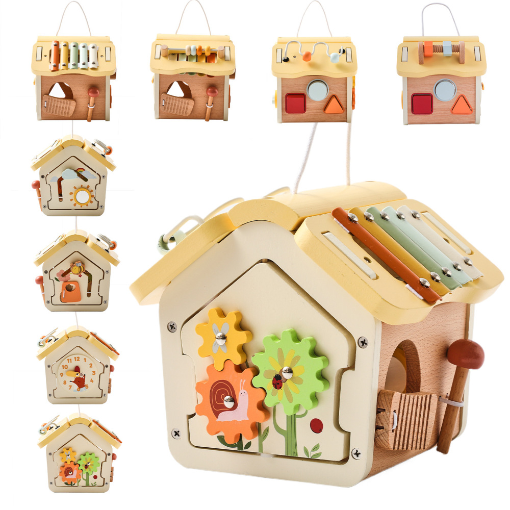 Montessori Wooden Activity House