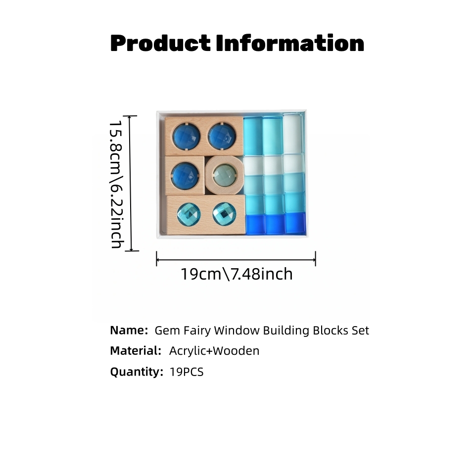 Acrylic Gem Fairy Window Building Blocks Set