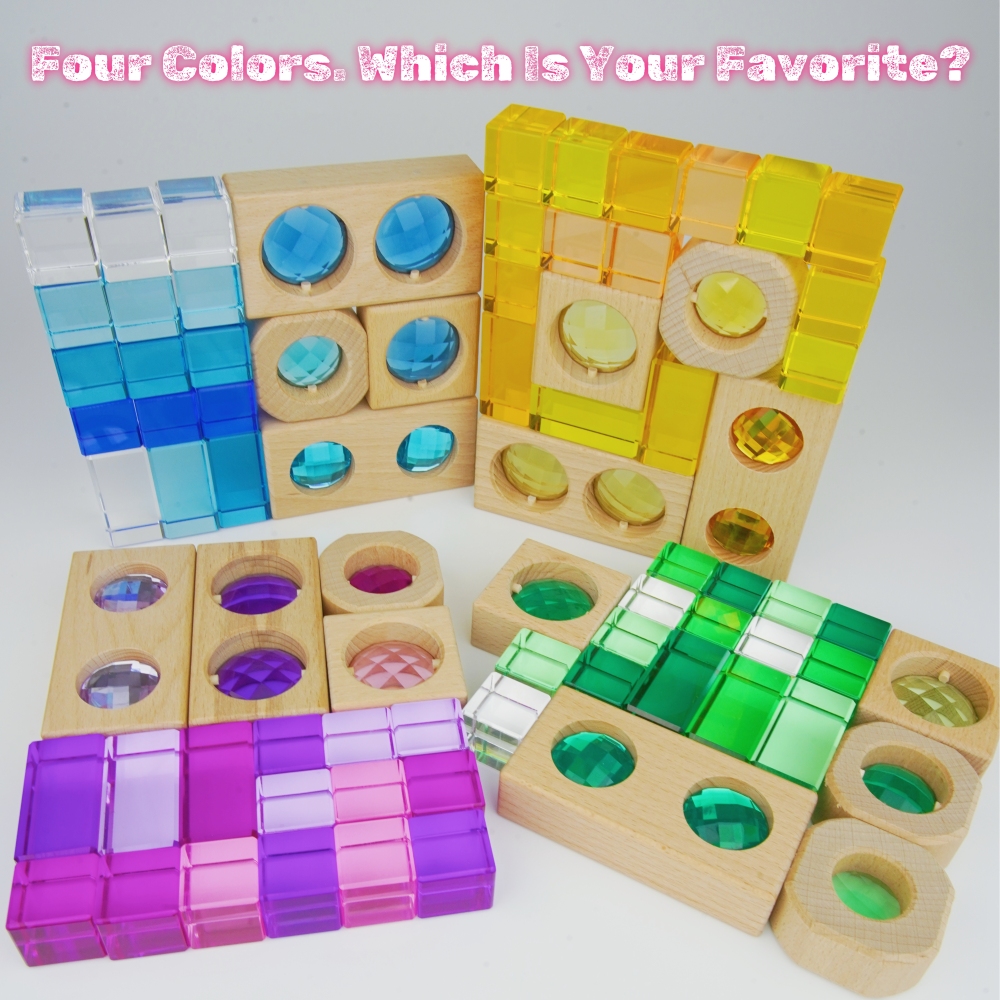 Acrylic Gem Fairy Window Building Blocks Set