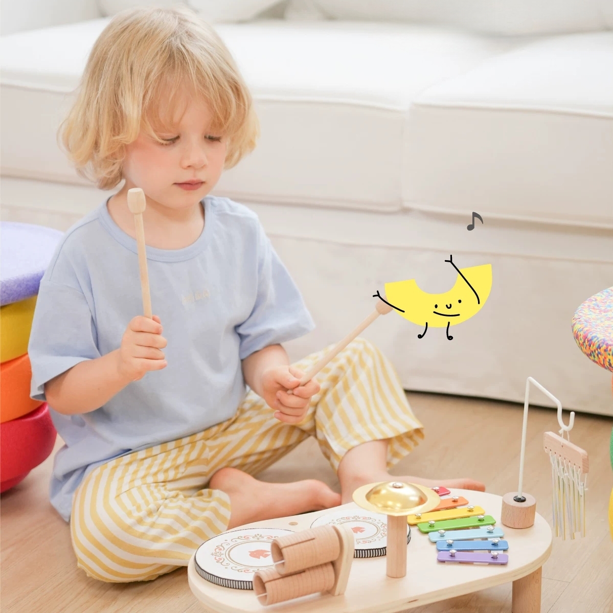 Montessori Wooden Music Station